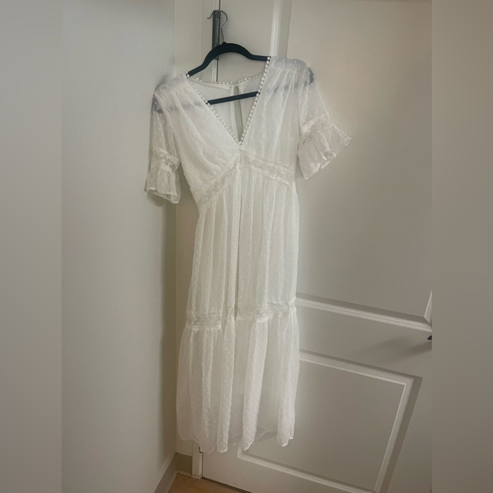 White Lace Maxi Dress